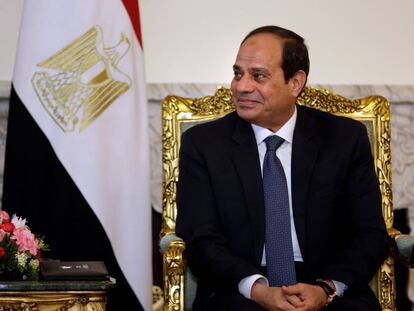 El presidente de Egipto Abdel Fatah al Sisi en el palacio presidencial de El Cairo el pasado 18 de mayo