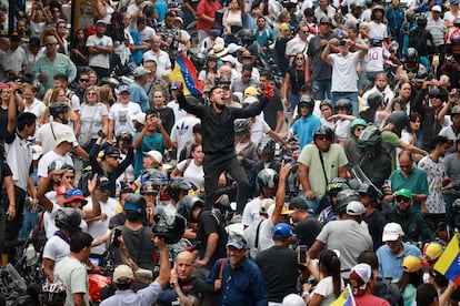 Protesta contra el resultado de las elecciones presidenciales, el 30 de julio de 2024 en Caracas (Venezuela).