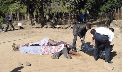 Masacre en Platanar de los Ontiveros, en Sinaloa, en 2012.