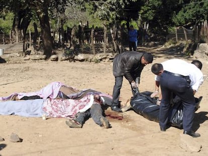 Masacre en Platanar de los Ontiveros, en Sinaloa, en 2012. 