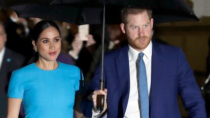 Enrique y Meghan, en una entrega de premios en Londres el 5 de marzo de 2020.