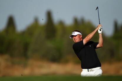 Ross McGowan golpea la pelota durante el Madrid Masters.