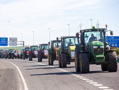 Las principales asociaciones agrarias, en una protesta contra la PAC el pasado marzo.