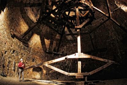 El baritel de las minas de Almadén, único en Europa que se encuentra bajo tierra.