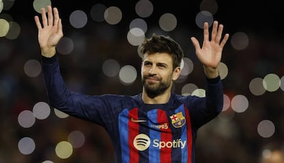 Gerard Piqué, la pasada semana en su último partido en el Camp Nou como jugador del FC Barcelona.