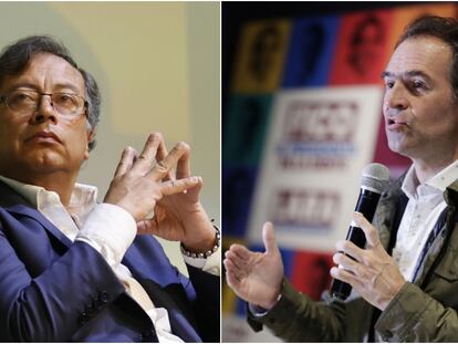 Los candidatos a la presidencia de Colombia, Gustavo Petro y Federico Gutiérrez.