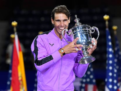 Nadal, tras ganal el US Open.