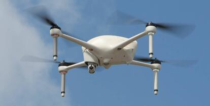 Optimus, un dron fabricado por Airobotics, una empresa israelí