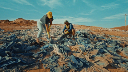 El basurero de prendas, en el desierto de Atacama, en Chile.