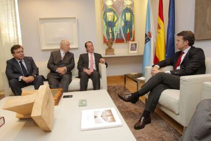 El presidente de Banesco con Feijóo