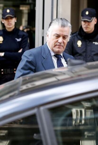 El extesorero del PP Luis Bárcenas, en una de sus comparencencias ante la Audiencia Nacional.