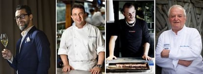 De izquierda a derecha: los cocineros Quique Dacosta, Martín Berasategui, David Muñoz y Juan Mari Arzak.