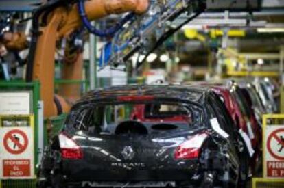 Línea de montaje del Renault Mégane en Palencia.