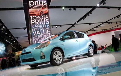 Toyota Prius en el Salón Internacional de Automóvil de Detroit.