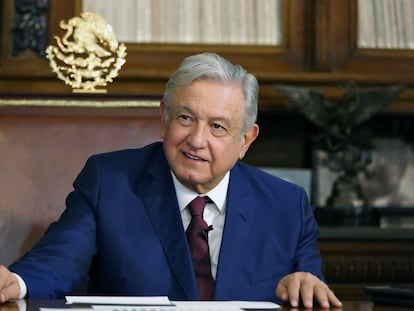 Andrés Manuel López Obrador en las oficinas de Palacio Nacional el pasado 25 de enero.