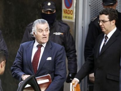 Luis Bárcenas, a su salida de la Audiencia Nacional el pasado 25 de febrero.