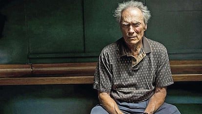 Clint Eastwood on the set of 'Juror No. 2,' a Warner Bros. film released in 2024.