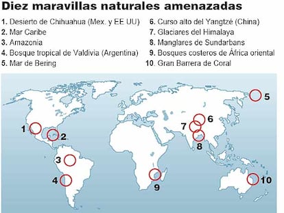 Las diez maravillas en peligro