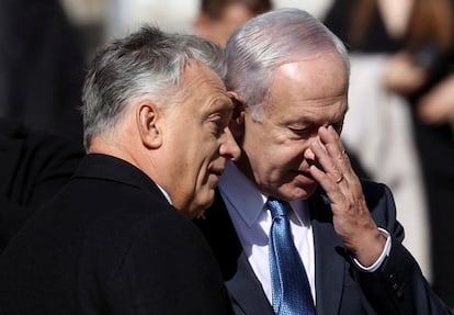 Viktor Orbán y Benjamín Netanyahu en Budapest.