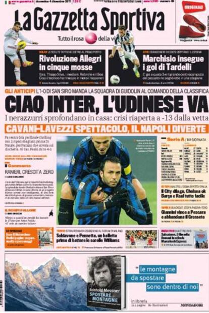 Portada de 'La Gazzetta dello Sport'.