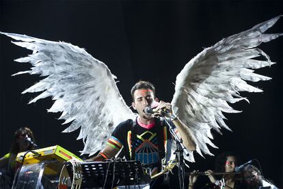 Sufjan Stevens, ayer durante su concierto en el Festival Primavera Sound.