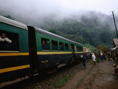 Una de las paradas del tren entre Fianarantsoa y Manakara, en Madagascar. 
