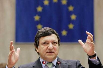 El presidente de la Comisión Europea, José Manuel Barroso, ayer durante un simposio en Bruselas.