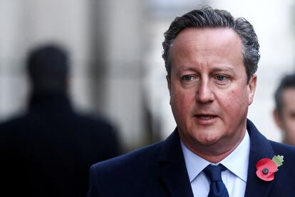 El ex primer ministro, David Cameron, durante un acto oficial en Londres en noviembre de 2019.