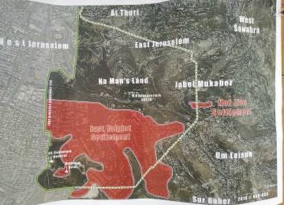 Mapa de Jerusalén.