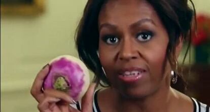 Michelle Obama, en una imagen del vídeo a favor de la comida sana.