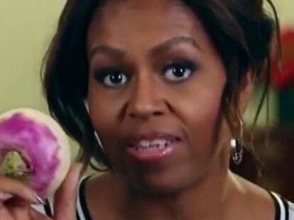 Michelle Obama, en una imagen del vídeo a favor de la comida sana.