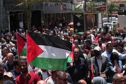 Miles de palestinos protestan el lunes en Jericó contra el plan de anexión israelí de Cisjordania