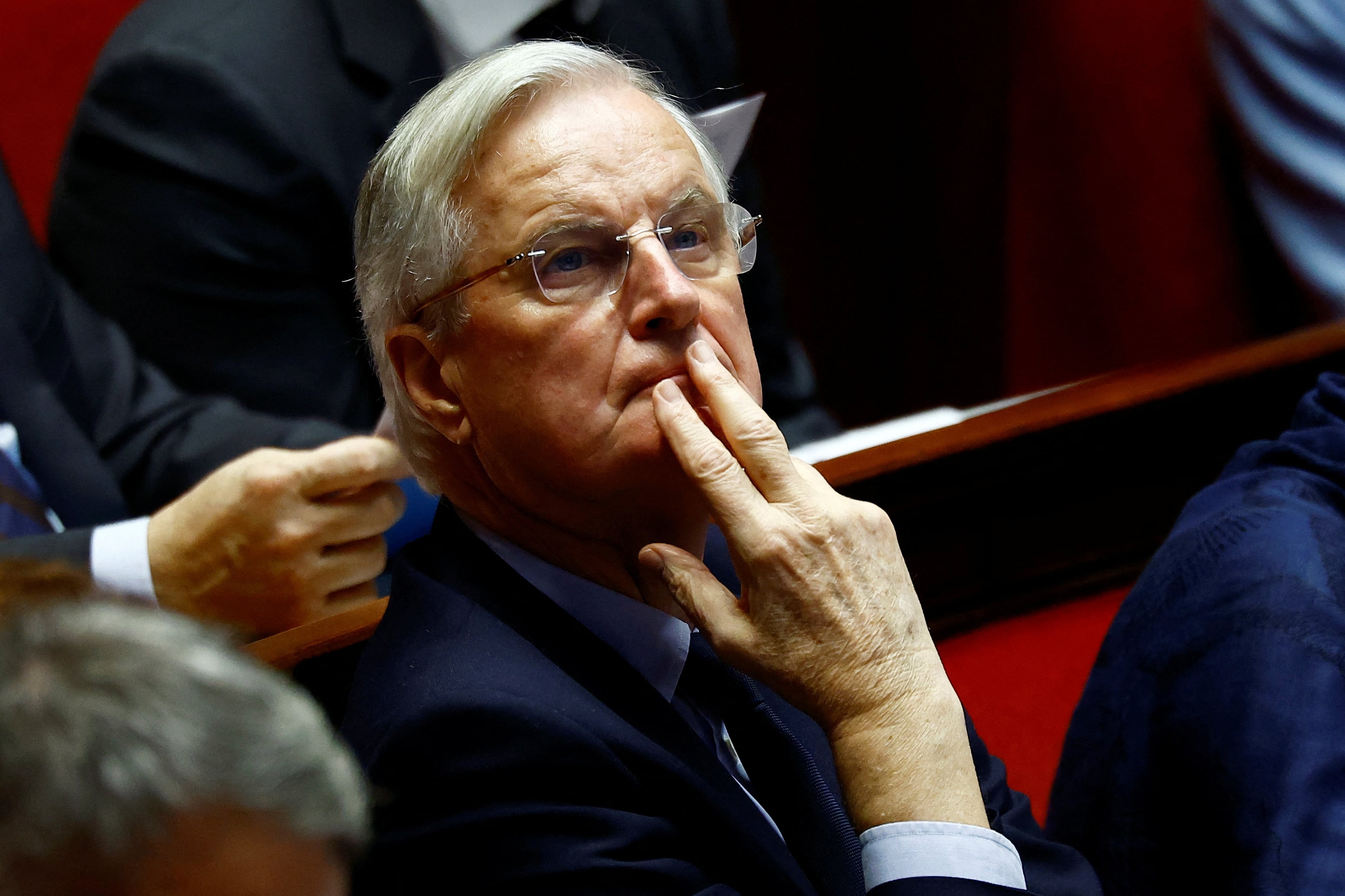 El primer ministro francés, Michel Barnier, en una sesión parlamentaria.