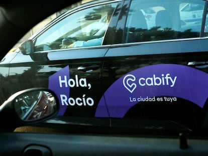 Un vehículo de Cabify en Málaga.