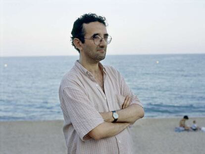 El escritor chileno Roberto Bolaño, en Blanes (Girona) en 1998.