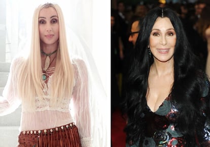 Cher siempre ha mostrado con orgullo cómo ha ido modificando su aspecto y su cuerpo gracias a la cirugía. Aunque nunca ha especificado a cuántas operaciones se ha sometido, sí se ha realizado intervenciones tanto en su cara como en su cuerpo. A la izquierda, en una imagen de 2001 y, a la derecha, en la gala del Met del año pasado.