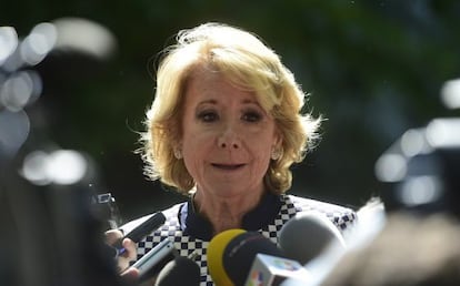 Esperanza Aguirre, candidata del Partido Popular a la alcald&iacute;a de Madrid. 