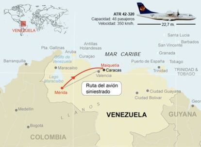 Un avión comercial con 46 personas a bordo se estrella en el Páramo Piedra Blanca de Mucuchíes, cerca de Mérida.