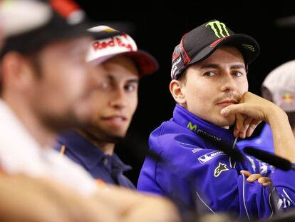 Jorge Lorenzo, en la conferencia de prensa del jueves en Austin.