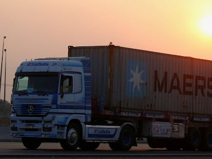 Un contenedor de la firma Maersk.