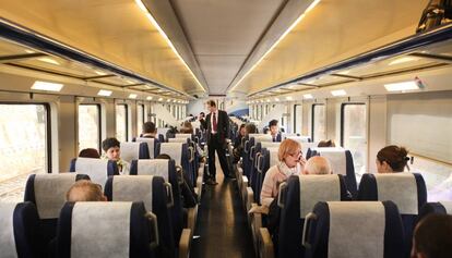 Interior d'un tren de Rodalies.