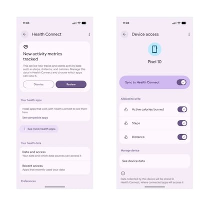 Nuevas opciones de Health Connect Android 17