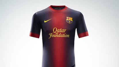 Imagen de la primera equipación del FC Barcelona para la temporada 2012-2013