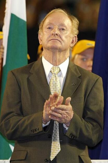 Rod Laver, durante la final del Abierto de Australia 2009, ganada por Rafael Nadal.