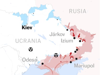 Los mapas de la guerra en Ucrania hoy: Ucrania se impone en la batalla de Járkov