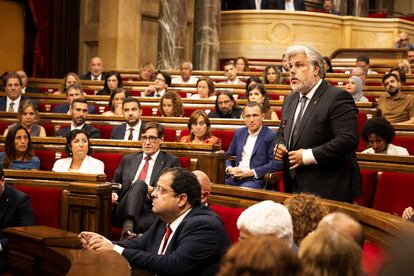 Albert Batet, de Junts, en un momento del Pleno.