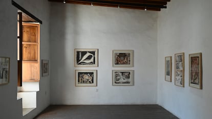 Aspectos de la exposición de Francisco Toledo en el Instituto de Artes Gráficas de Oaxaca.