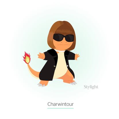 Pokémon Go no perdona ni a Anna Wintour. La mujer más poderosa de la industria de la moda es Charwintour. Un pequeño dragón naranja, que en el juego original se llama Charmander. Aunque suele tener un buen humor, cuando se enfada o lucha el fuego que lanza puede aniquilar a cualquiera. Como él, Wintour con sus comentarios y desprecios ha hecho sufrir a más de un diseñador diseñador.