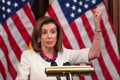 La presidenta de la Cámara de Representantes, la demócrata Nancy Pelosi