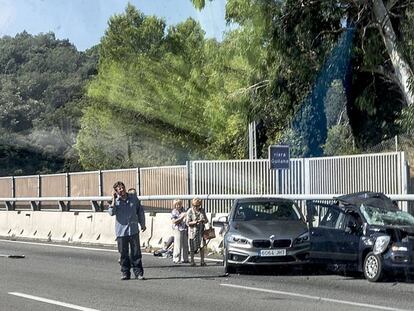 Els vehicles accidentats.